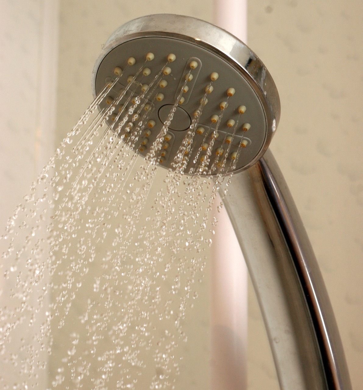 Having a shower